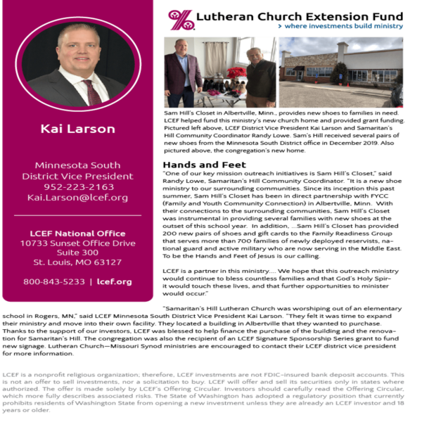 Lutheran Church Extension Fund St Peter Lutheran Church